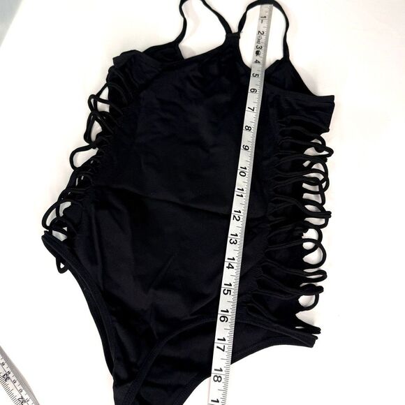 Signature 8 Sexy Black Strappy Cutout Bodysuit – Pole Dance • Festival • Stage W - Picture 4 of 5
